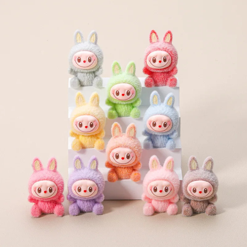 Labubu Macaron Mini Doll Blind Box – Handmade Candy Color Desktop Ornament, Exquisite Mystery Gift