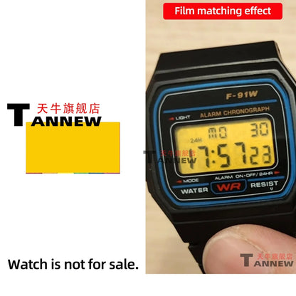 Casio F-91W A158W A168 Mod Kit - STN HD Display, Rainbow Gradient Display Sticker & Complete Watch Makeover Set
