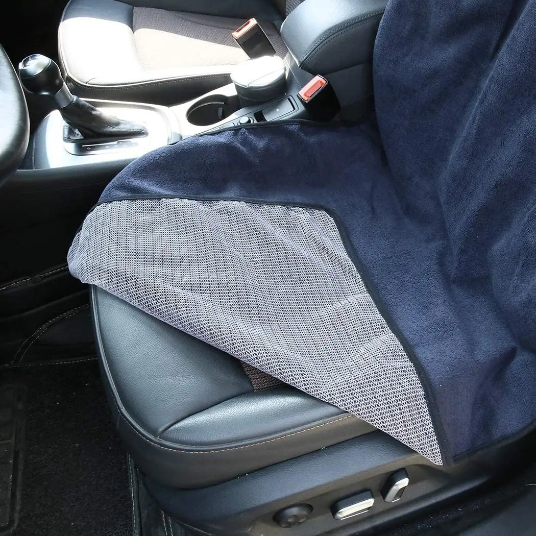 Front Car Seat Cover - Non-Slip Sweat-Absorbing Towel Protector for Cars, Trucks, and SUVs