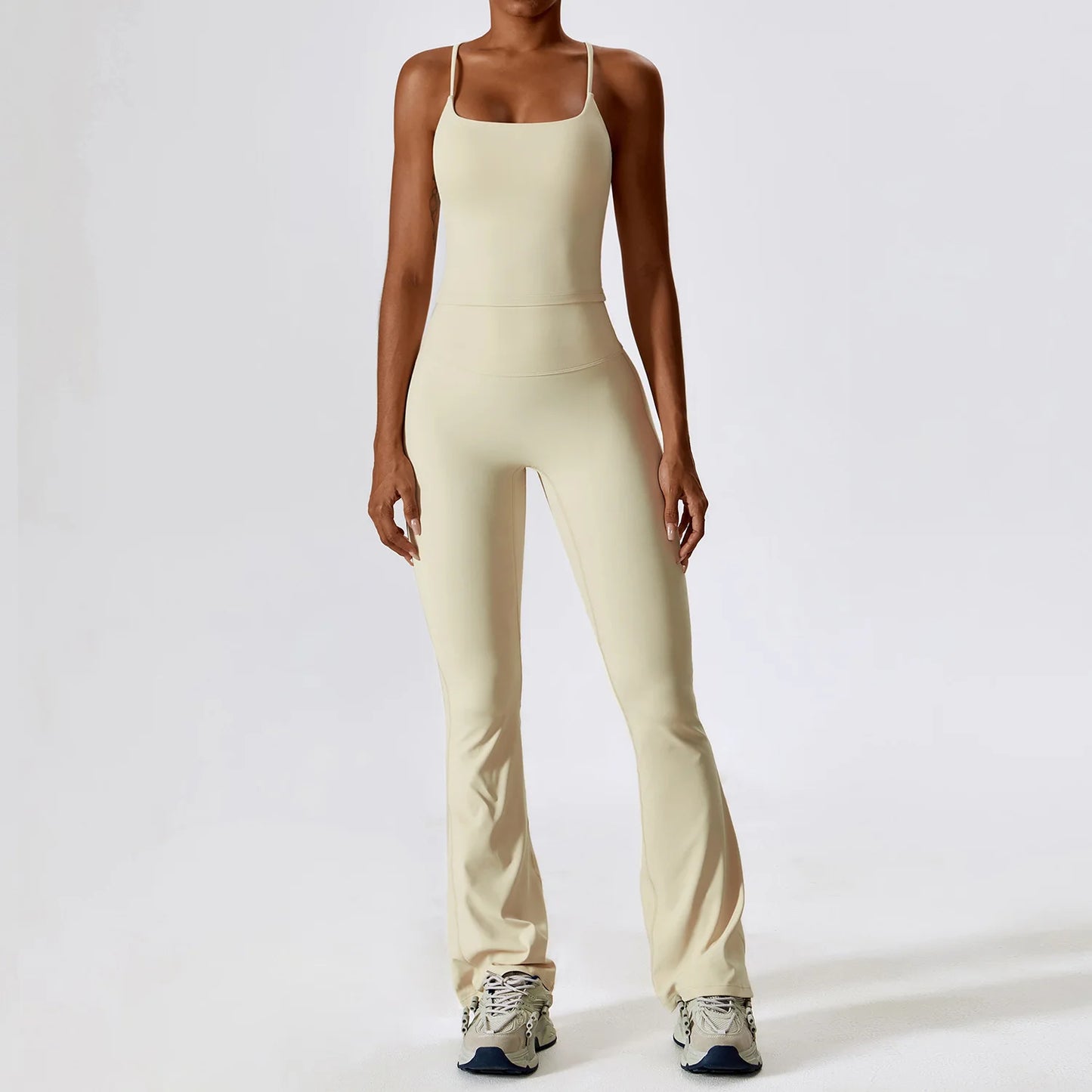 2PCS Seamless Women’s Yoga Set – Long Sleeve Crop Top & Leggings Workout Outfit, Athletic Gym Sportswear