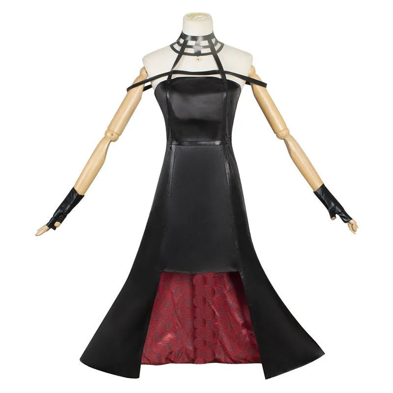 Yor Forger Cosplay Costume Full Set – Headband, Wig, Earrings, Elastic Thigh Stockings & Dress for Comic Con