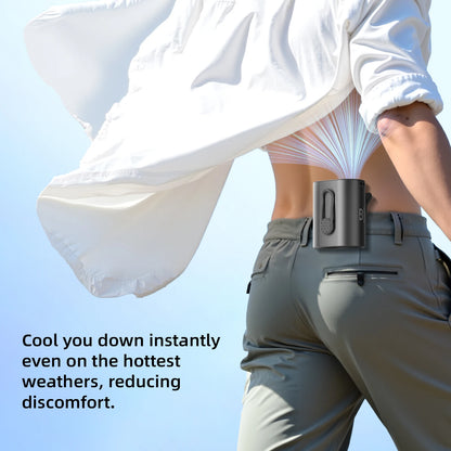 3600mAh Waist Fan Portable Rechargeable Cooling Fan – 11m/s High Wind Speed, 360° Adjustable 100-Level Airflow, 9H Long Battery Life for Outdoor Travel, Stroller & Sports Use