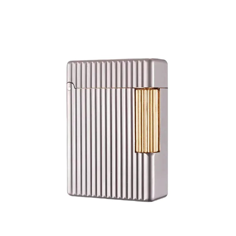 ST30 Vertical Pearl Chrome Oil Lighter – Stylish Side-Sliding Classic Metal Cigarette Lighter, Men’s Gift Accessory