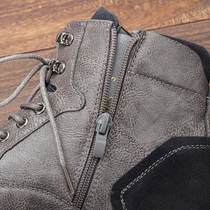 Men's Leather Ankle Boots – Brand Boot Size 7-13, Model #AL605