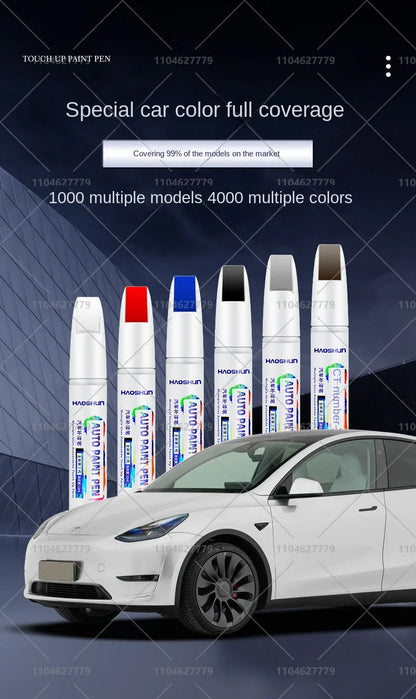 Tesla Paint Repair Pen for 2012-2025 Model 3 Y X S — Car Touch Up Pen Black White Wheel Scratch Repair Agent
