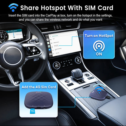 CarlinKit Android 13 AI TV Box – 8-Core Wireless CarPlay & Android Auto with Split Screen, 64G/128G for Netflix, YouTube, Play Store