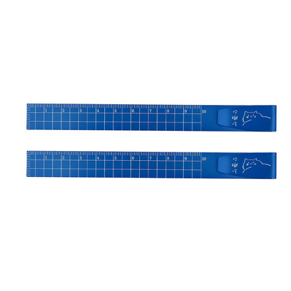 2PCS Metal Bookmark Ruler - 10cm Aluminum Double-Sided Metric Measuring Scale Tool