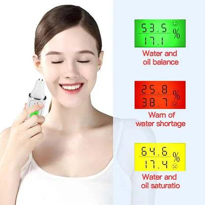 LCD Digital Skin Analyzer with Bio-Technology Sensor - Precise Oil & Moisture Tester for Skin Care Spa Monitoring