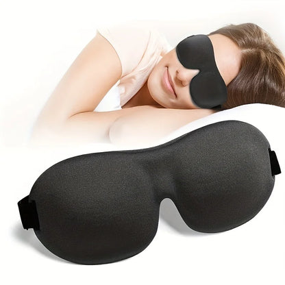 3D Contoured Sleep Mask — 100% Light-Blocking, Ultra-Soft Breathable Eye Cover for Travel, Yoga & Rest