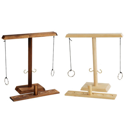 Ring Toss Game Set — Fast-Paced Wooden Board Game for Kids, Adults, Home, Outdoor, Party & Drinking Fun