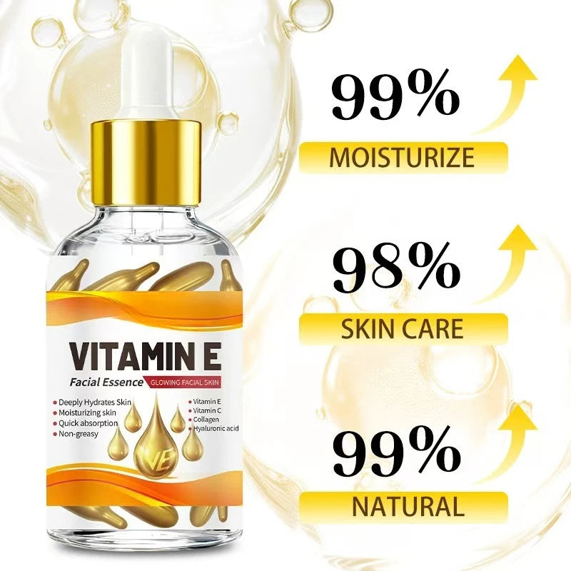 Vitamin C + E Capsule Serum with Squalane – Brightening Facial Serum for Radiant Skin with a Lightweight, Residue-Free Finish