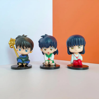 New Inuyasha Anime Figure Set – Higurashi, Kagome, Miroku & Sesshoumaru Q-Version PVC Action Dolls, Toys & Gifts for Kids