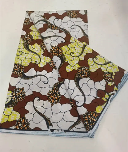 African Real Wax Print Fabric 100% Cotton - Ghana Style Ankara Pagne Nigeria Wax Tissu Soft Printed Fabric