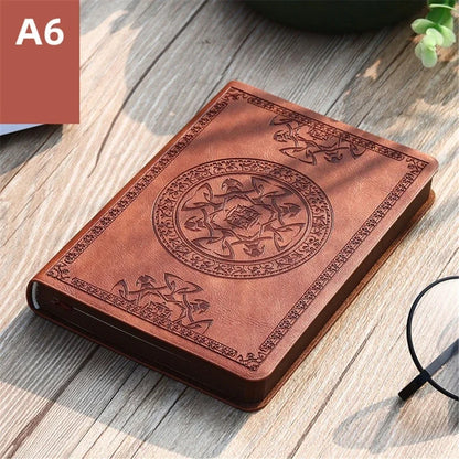 2025 New Portable Vintage Leather Notebook – Diary & Journal Stationery Gift, Easy to Use