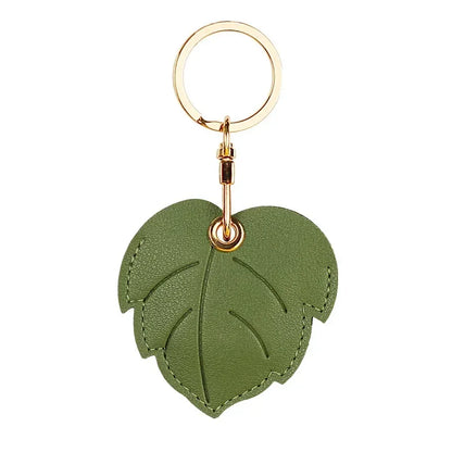 Leather Keychain Case for Apple AirTag – Cute Protective Anti-Scratch GPS Tracker Cover