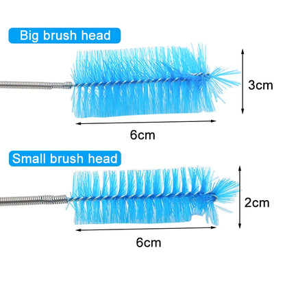 Stainless Steel Aquarium Cleaning Brush for Lily Pipe, Air Tube, Hose, and Water Pump Accessories