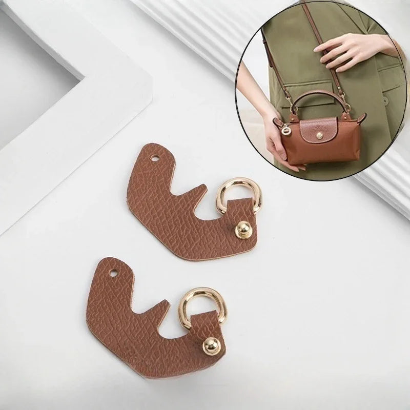 DIY Bag Transformation Set: Longchamp Leather Accessories with Punch-Free Shoulder Crossbody Straps (109-129cm)