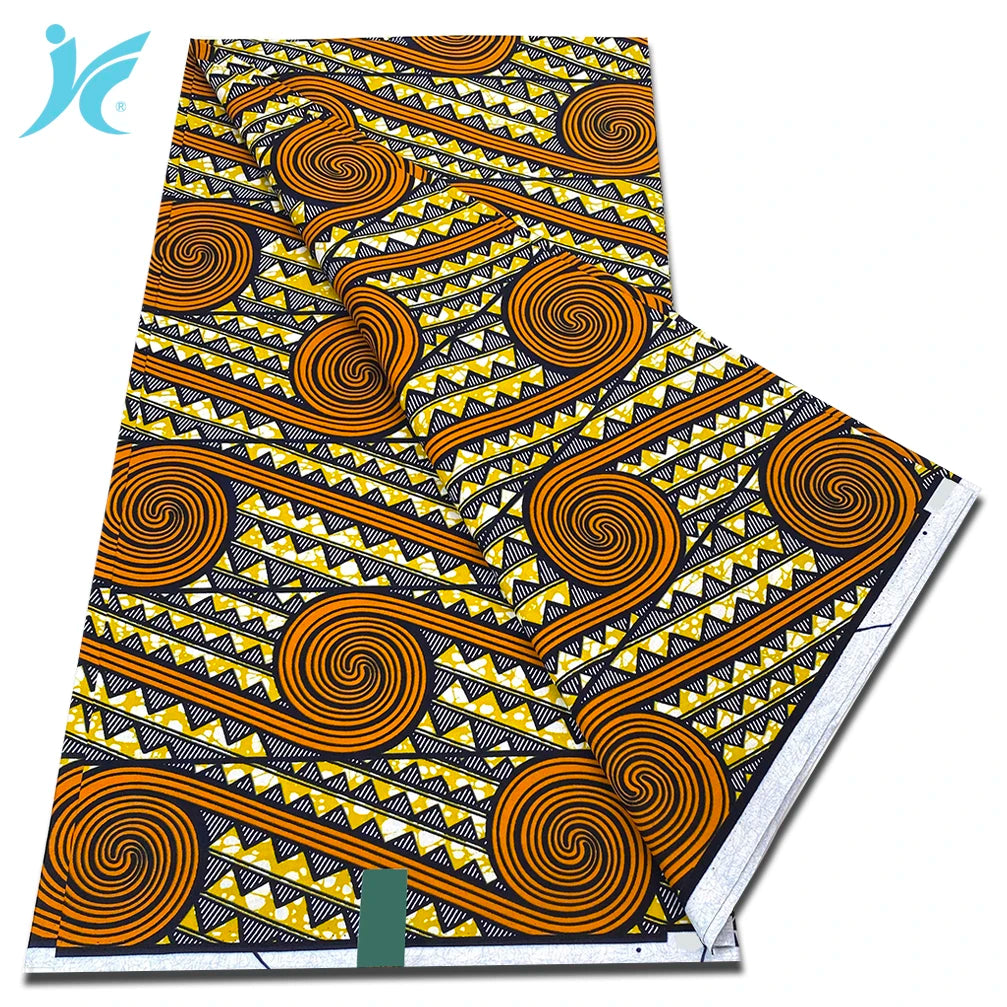 Classic African Wax Fabric - 100% Cotton Soft Ankara Pagne for Women's Dresses