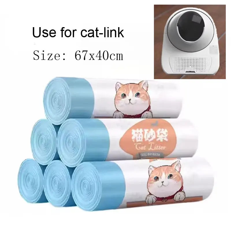 Smart Cat Litter Box Waste Bags - Thickened Drawstring Garbage Bags for Neakasa & CatLink Systems