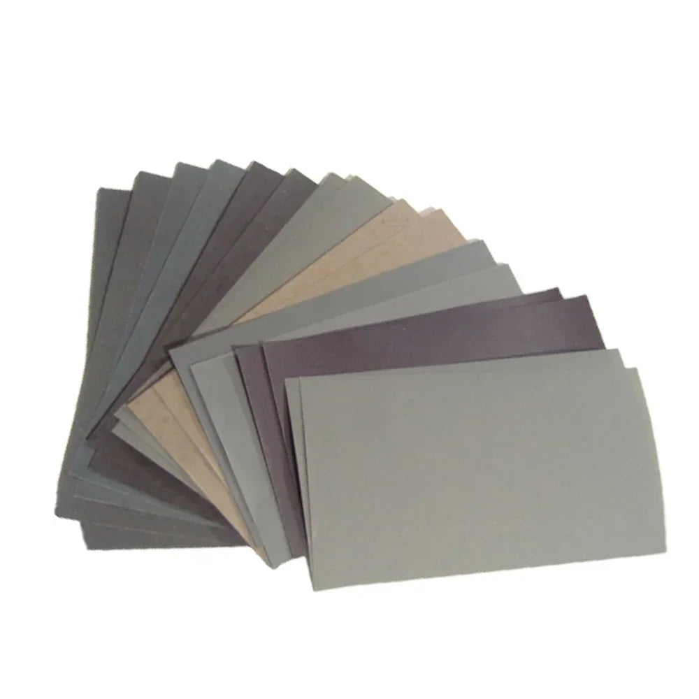 15PCS Sandpaper Set - 400-3000 Grit Wet & Dry Sanding Paper for Polishing, Smoothing & DIY Projects