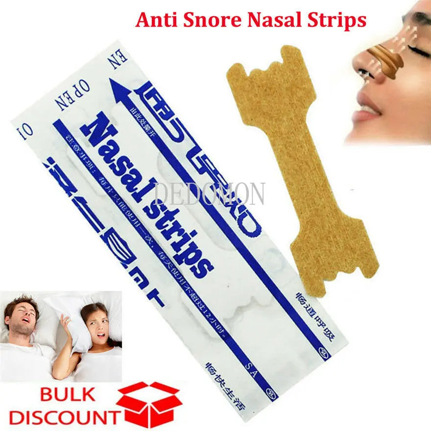 50 Pcs Breathe Nasal Strips - Stop Snoring, Anti-Snoring Strips for Easier, Better Breathing, Health Care Solution