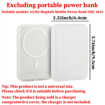 Black TPU Charging Case - Protective Cover for Apple MagSafe Wireless Power Bank