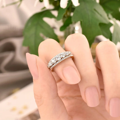 Newshe 925 Sterling Silver Eternity Ring — 1.1ct Round AAAAA CZ Wedding Band for Women, Sizes 4–13