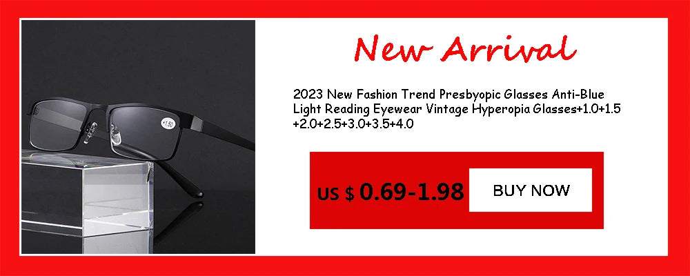 Metal Anti-Blue Light Reading Glasses – Farsighted Eyewear for Men, Business Style with Diopters +0.0 to +4.0