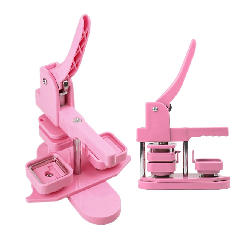 50x50mm Square Badge Press Machine - Rotating Manual for Refrigerator Magnets, Business Gifts, Home & Office Use