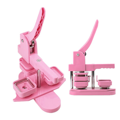 50x50mm Square Badge Press Machine - Rotating Manual for Refrigerator Magnets, Business Gifts, Home & Office Use
