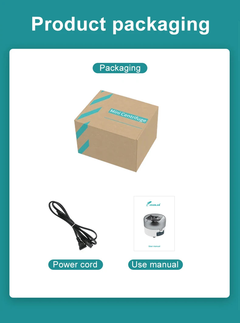 JOANLAB Mini Centrifuge Machine – PCR Plasma Lab Microcentrifuge 4000/7000rpm for 0.2/1.5/2ml Tubes