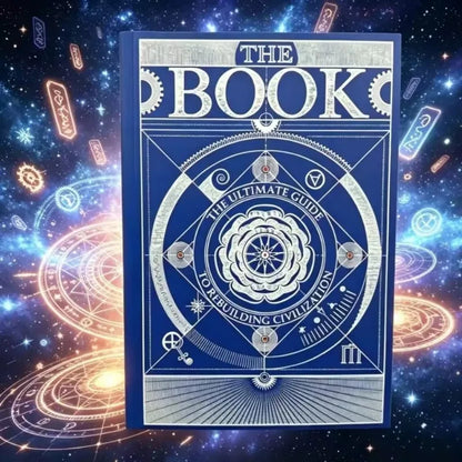 Blue Mysterious Symbol Book - Occult Civilization Guide Hardcover Desktop Collectible Gift for Book Lovers