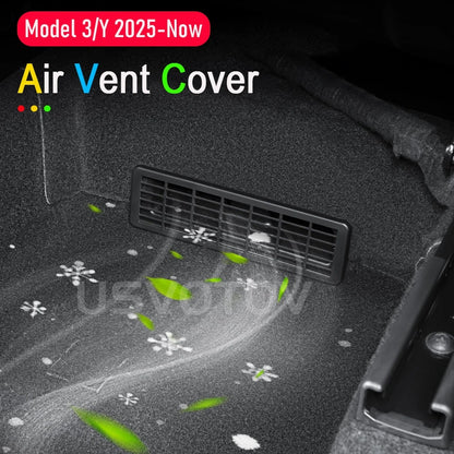 Tesla Model 3 and Model Y Juniper Under-Seat Vent Cover – Rear Air Conditioning Outlet Protector Grill (2025–2026)