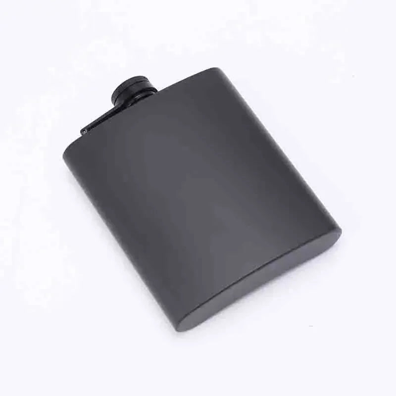 304 SS Portable Hip Flask – Black Whiskey, Vodka, Wine Bottle (6-12oz), Outdoor Bar Party Drinking Utensil