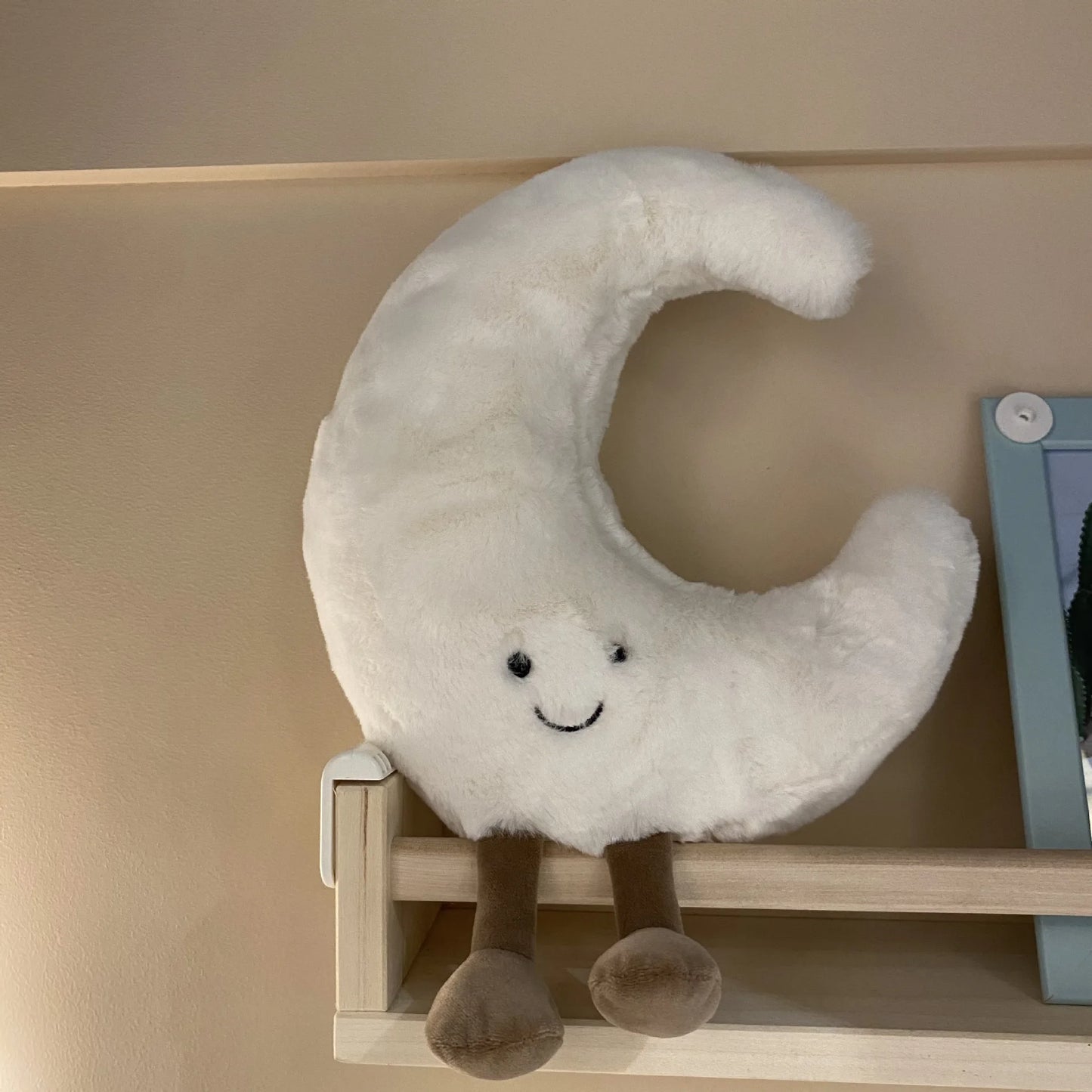 Adorable Smile Face Moon & Sun Plush Toy – Cute Cartoon Weather Stuffed Pillow for Kid's Bedroom Decor & Sofa