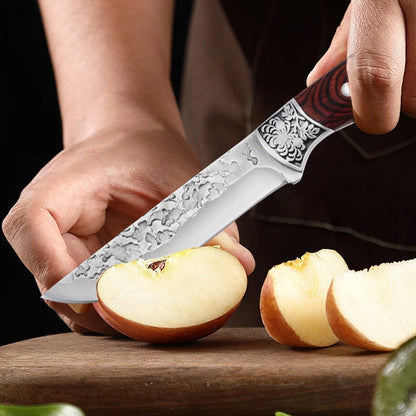 Forged Stainless Steel Cleaver Knife - Versatile Kitchen Chef, Meat, Fruit, BBQ, and Boning Knife with Cover