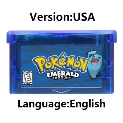 GBA Game Cartridge – 32-Bit Pokemon Series: Crown Clover, Unbound, Quetzal, Glazed, Gaia & Emerald Legacy