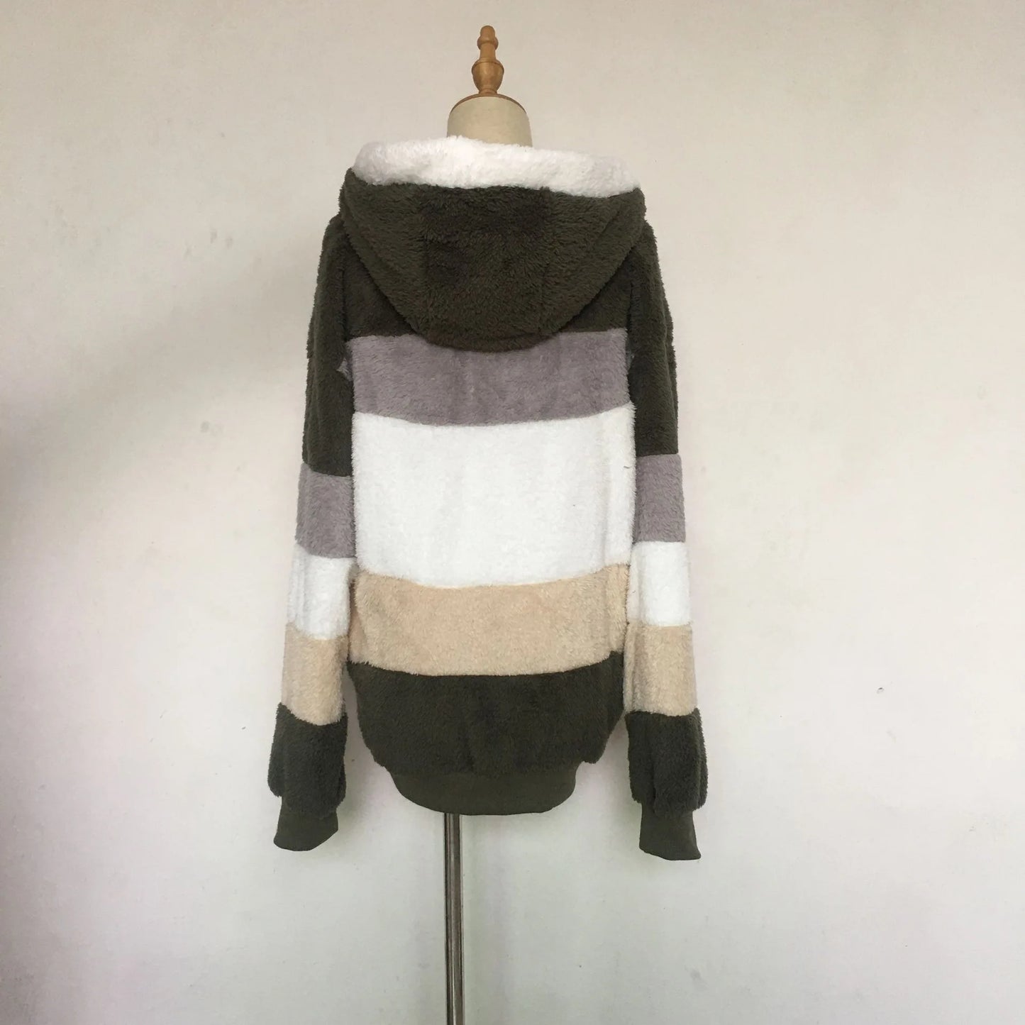 Oversized Jacket for Women – 2023 Autumn Winter Warm Plush Hooded Coat, Loose Fit Streetwear with Pockets