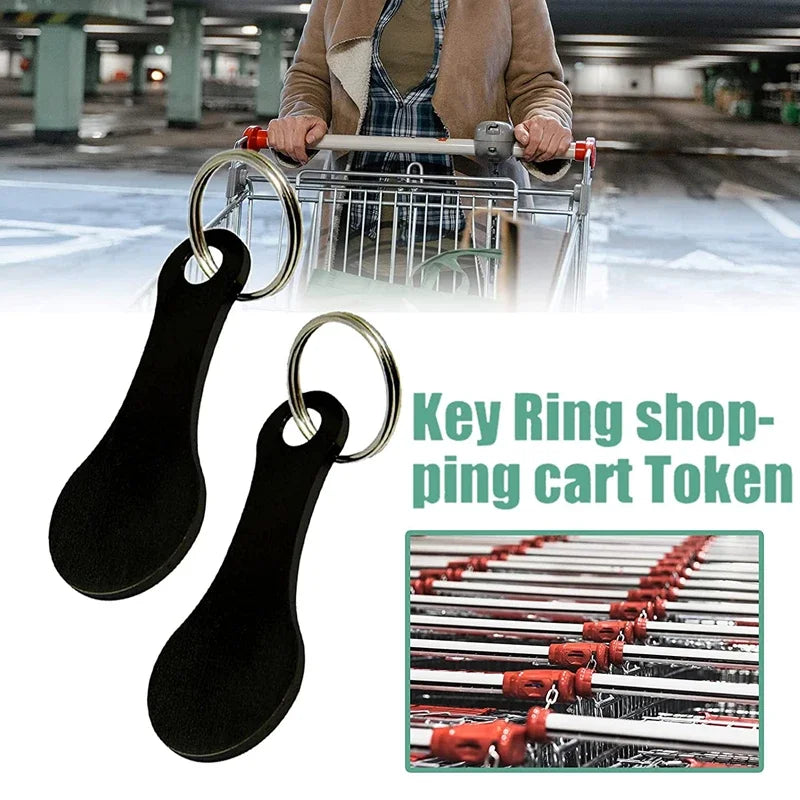 Shopping Cart Token Keychain – Portable Stainless Steel Key Ring for Daily Use Accessories