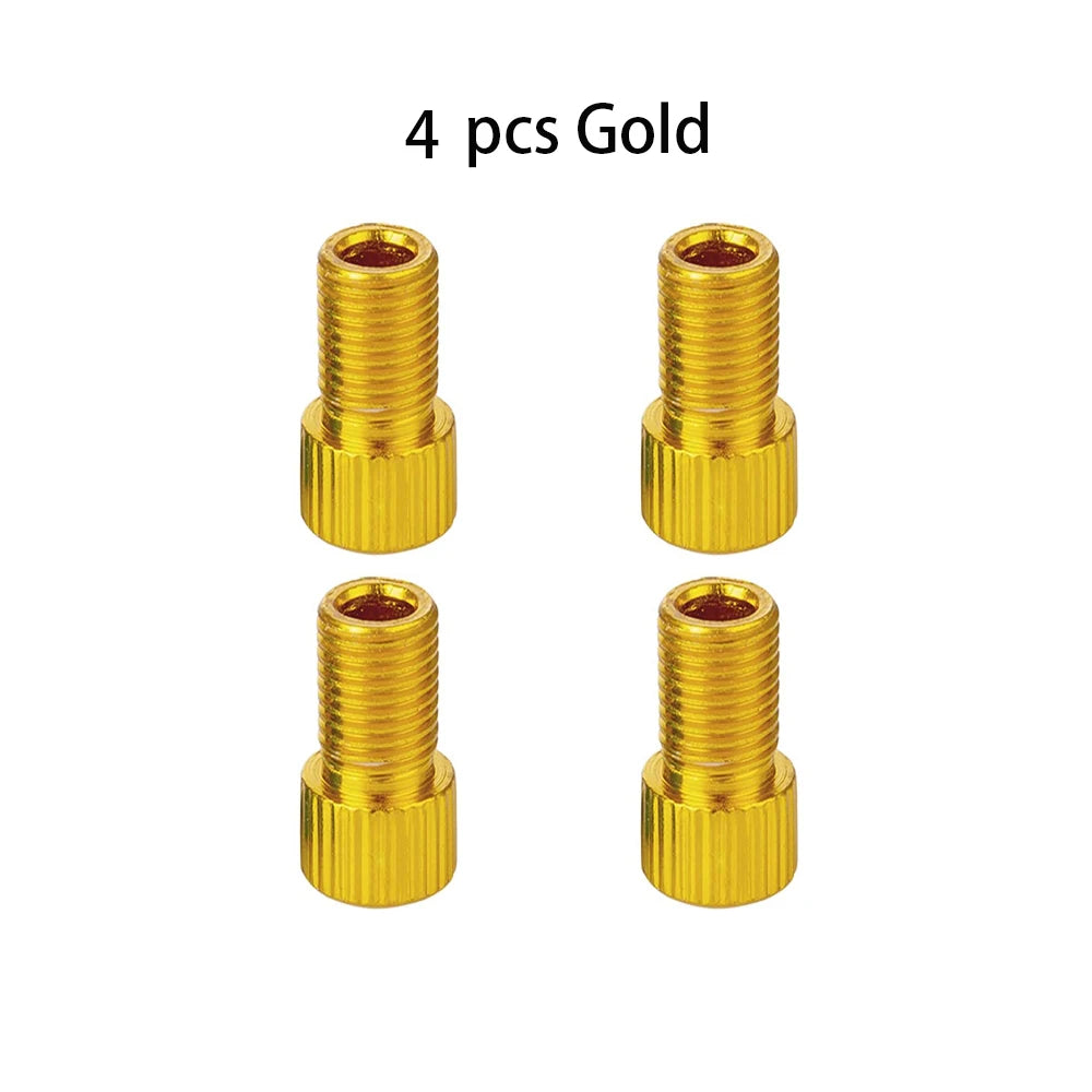 10-Color Aluminum Bicycle Valve Adapter – PRESTA to SCHRADER Converter for Bikes & Cars