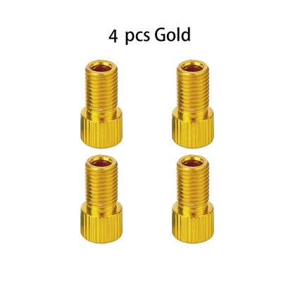 10-Color Aluminum Bicycle Valve Adapter – PRESTA to SCHRADER Converter for Bikes & Cars