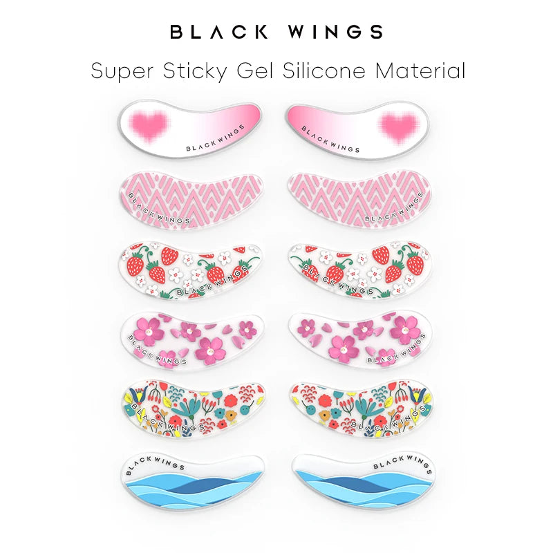Blackwings Reusable Silicone Cooling Eye Patches – Gel Eye Mask for Dark Circles & Puffy Eyes (6 Pairs)