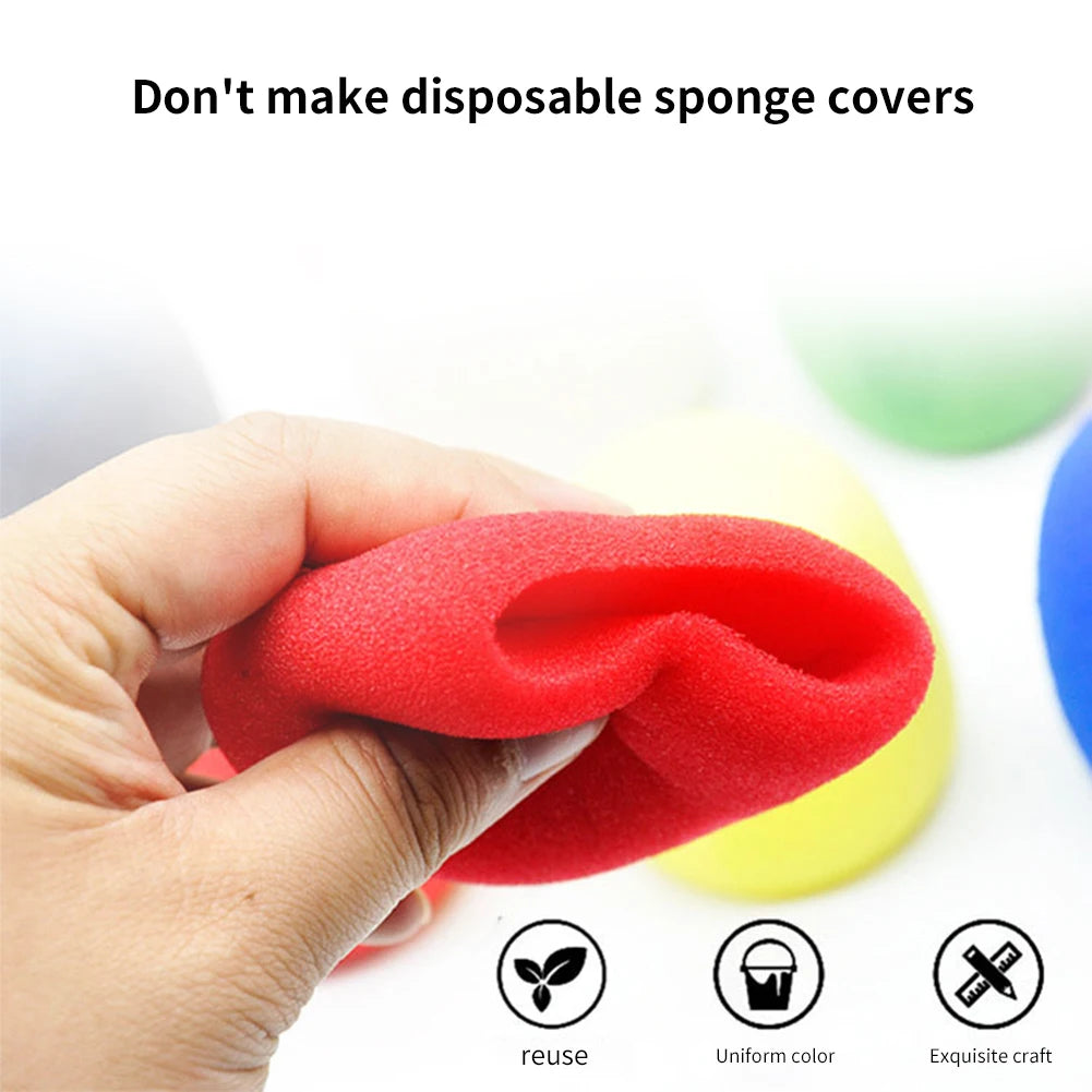 10pcs Thick Microphone Foam Covers - Professional Windscreen Sponge Caps for Studio Mic Protection