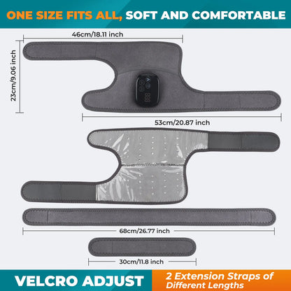 660nm 850nm Infrared Knee Pad - 3-in-1 Heated Joint Massager for Knee, Shoulder and Elbow Support
