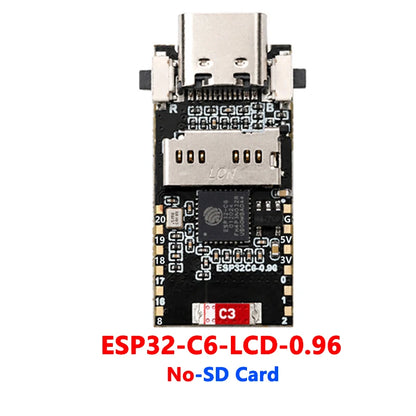ESP32-C6 LCD Development Board - 0.96" ST7789 Display 160x80 Mini Screen with SD Port for Arduino & LVGL