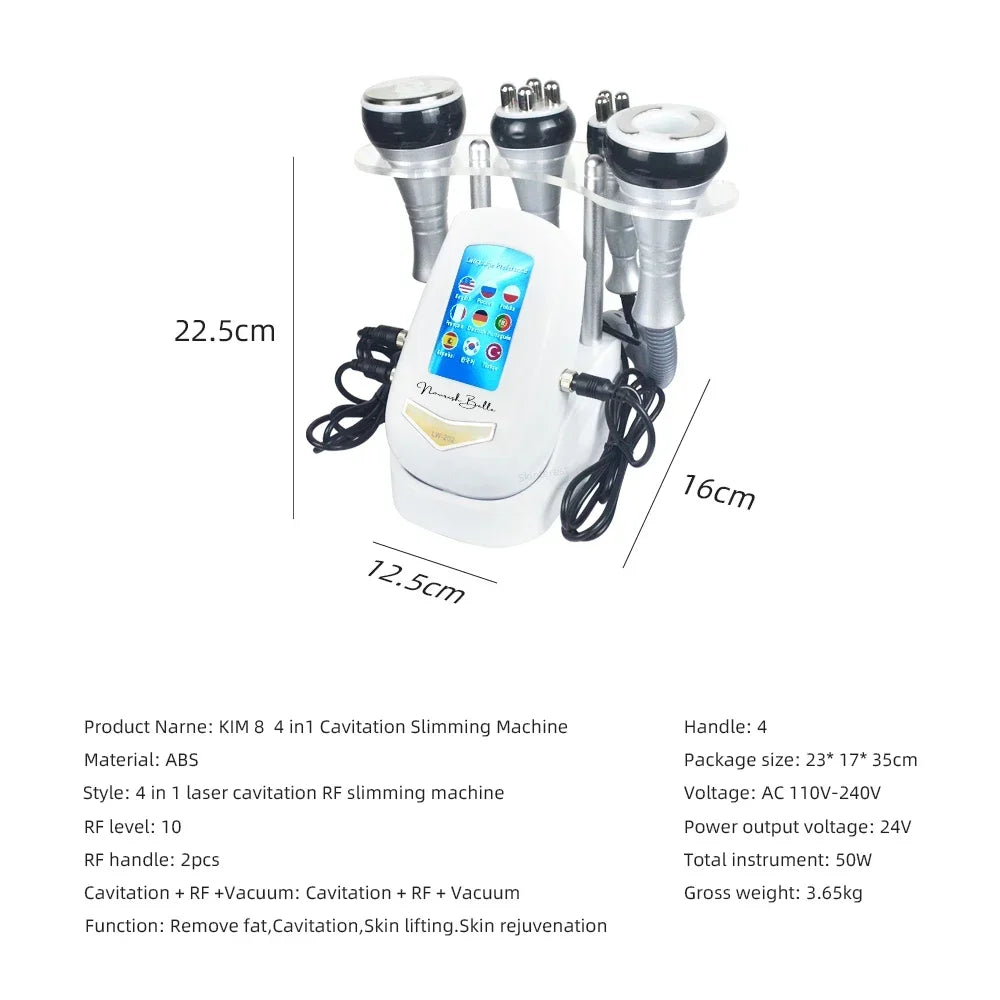 40K 3-in-1/4-in-1 Cavitation Body Slimming Machine – Facial Massager, Skin Tightening, Face Lifting & Vacuum Suction Beauty Device