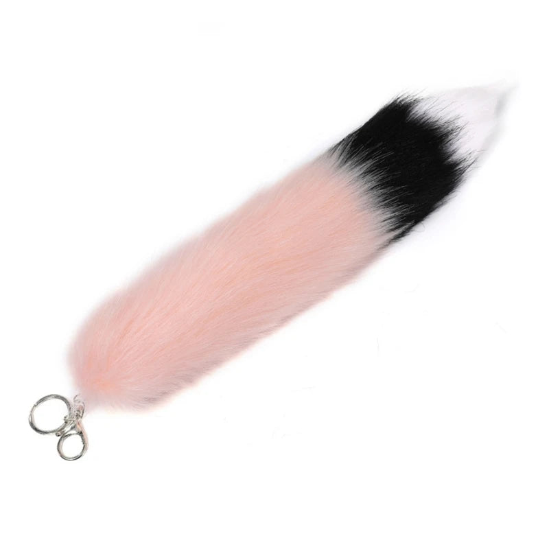 New Fashion Wolf Tail Fur Keychain – Unisex Car Keyring & Bag Charm Accessory Gift
