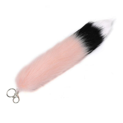 New Fashion Wolf Tail Fur Keychain – Unisex Car Keyring & Bag Charm Accessory Gift