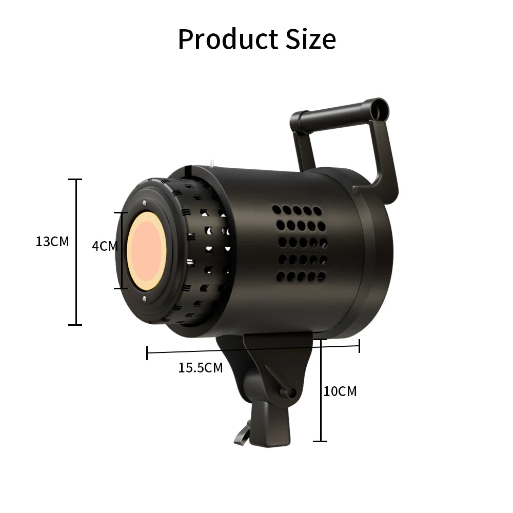 115/135W Bowens LED Photography Studio Light - 220V Daylight-Balanced Video Lamp, 3000–6000K, 3 Colors for Portraits & Studio Shooting
