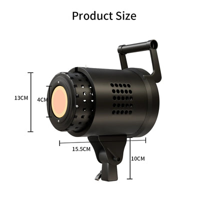 115/135W Bowens LED Photography Studio Light - 220V Daylight-Balanced Video Lamp, 3000–6000K, 3 Colors for Portraits & Studio Shooting